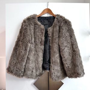 Zara fur coat